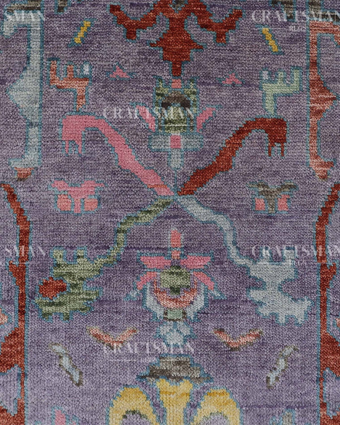 Corlen Wool Hand-Knotted Oushak-Inspired Rug