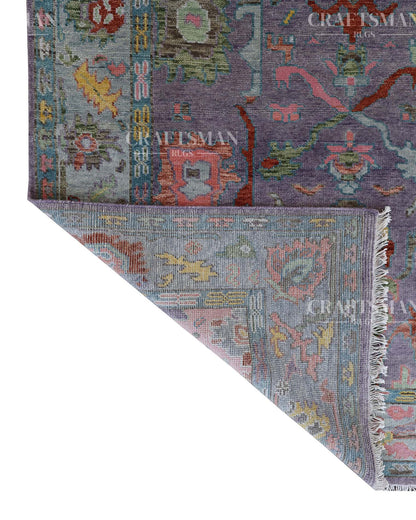 Corlen Wool Hand-Knotted Oushak-Inspired Rug