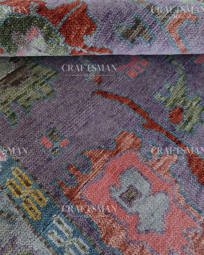 Corlen Wool Hand-Knotted Oushak-Inspired Rug