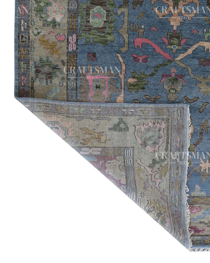 Marvon Wool Hand-Knotted Oushak-Inspired Rug