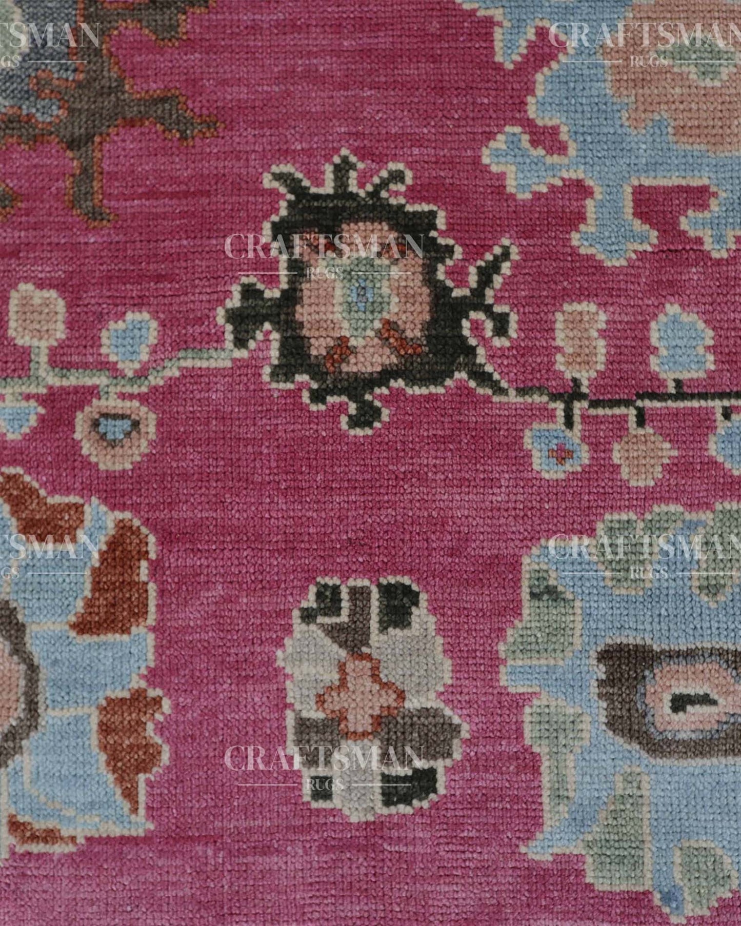 Nuvin Wool Hand-Knotted Oushak-Inspired Rug