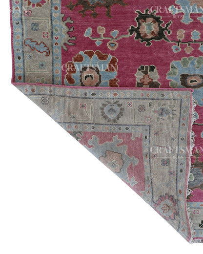 Nuvin Wool Hand-Knotted Oushak-Inspired Rug