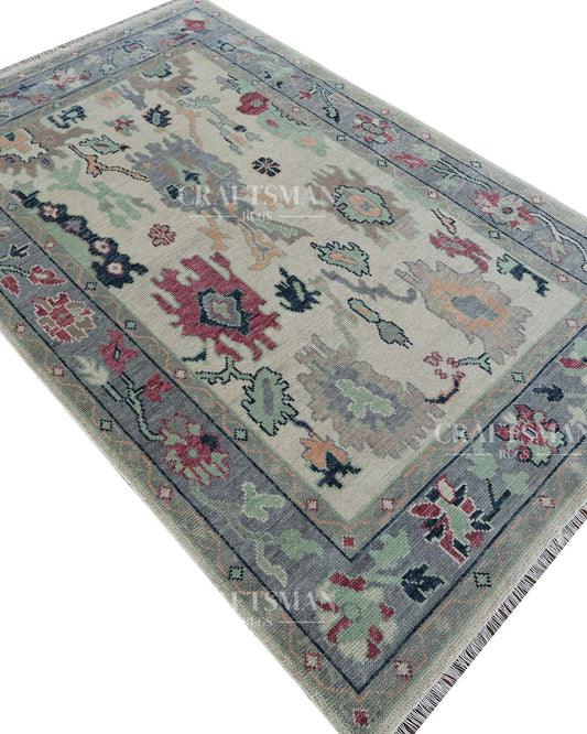 Alvric Wool Hand-Knotted Oushak-Inspired Rug