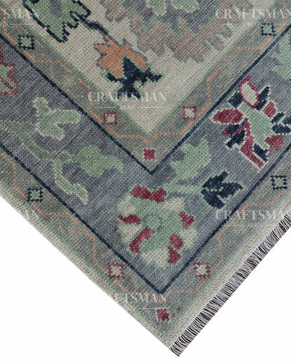 Alvric Wool Hand-Knotted Oushak-Inspired Rug