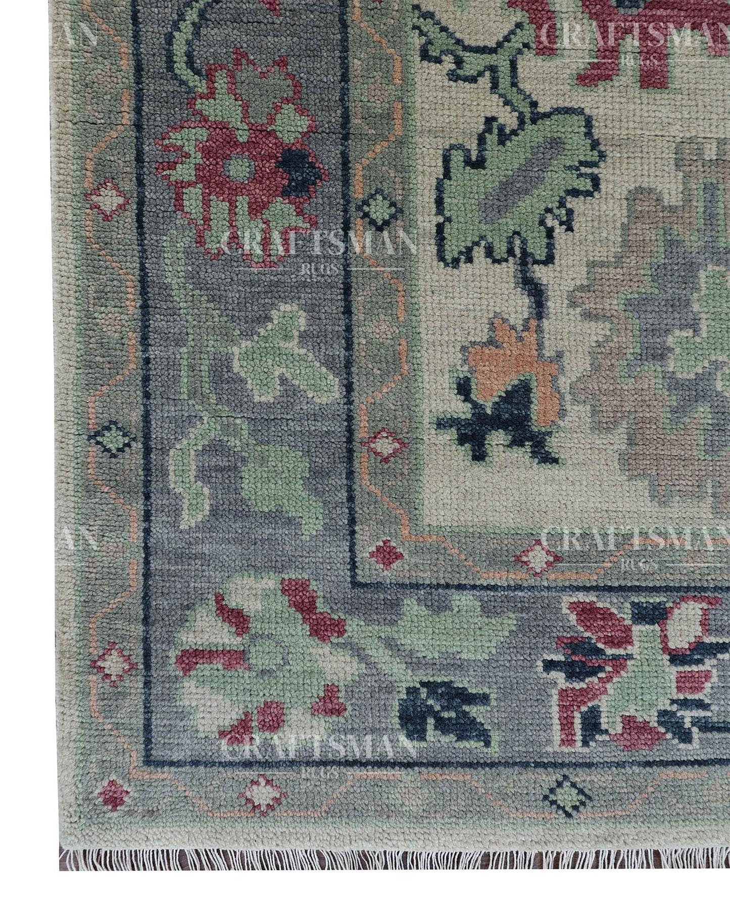 Alvric Wool Hand-Knotted Oushak-Inspired Rug