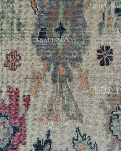 Alvric Wool Hand-Knotted Oushak-Inspired Rug