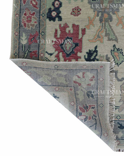 Alvric Wool Hand-Knotted Oushak-Inspired Rug