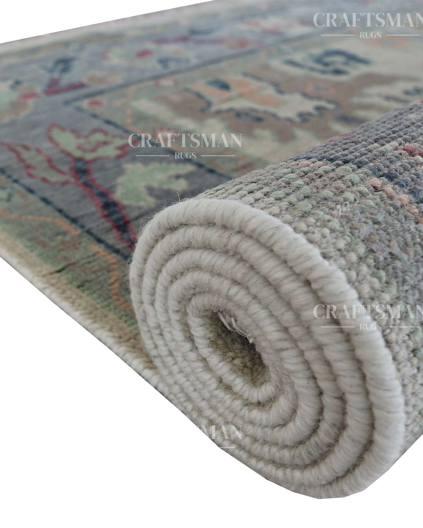 Alvric Wool Hand-Knotted Oushak-Inspired Rug