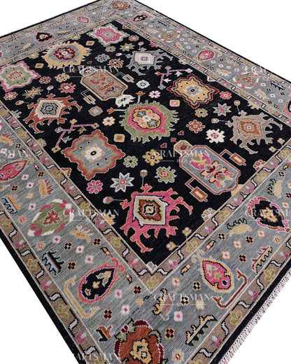 Lumora Wool Hand-Knotted Oushak-Inspired Rug