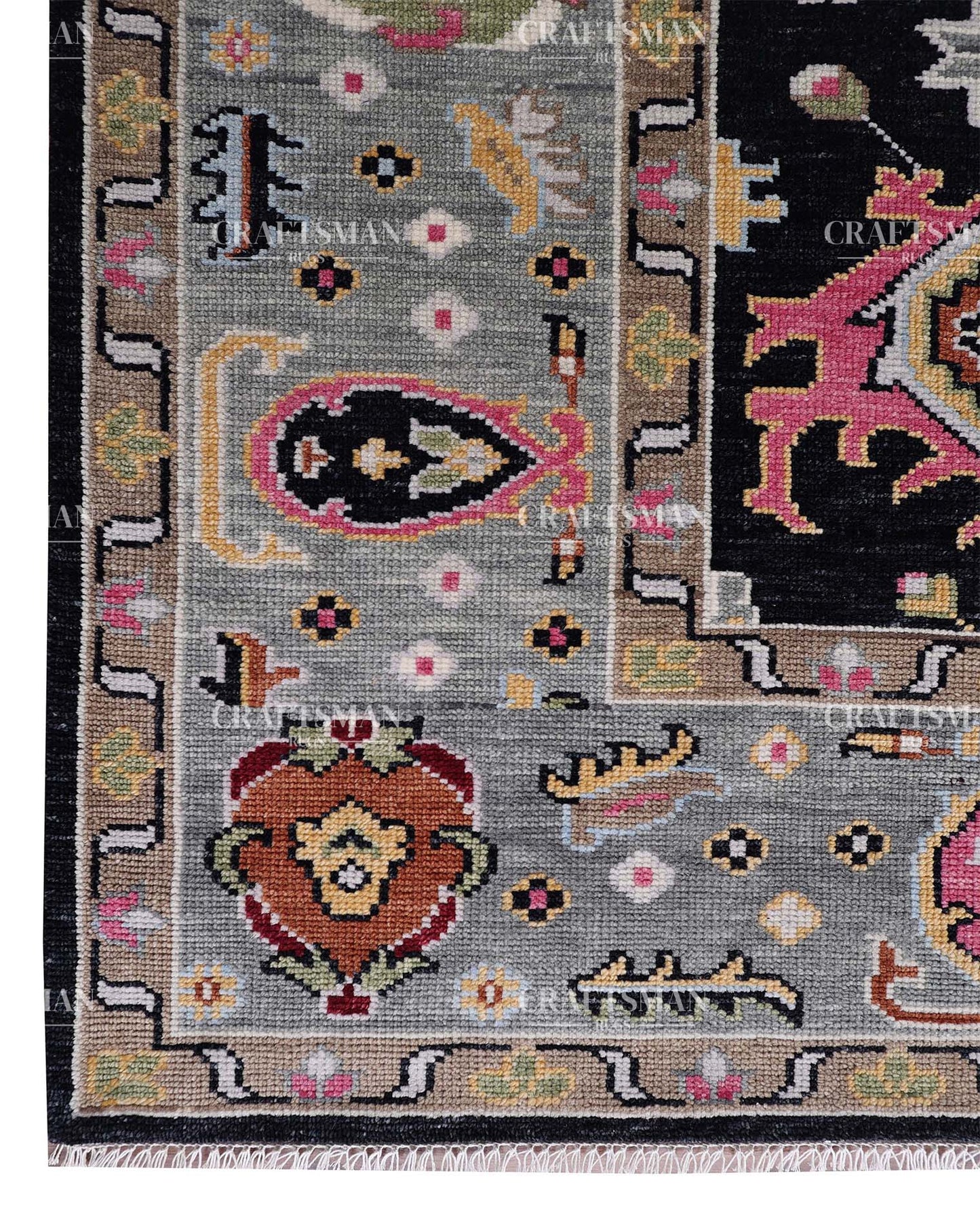 Lumora Wool Hand-Knotted Oushak-Inspired Rug