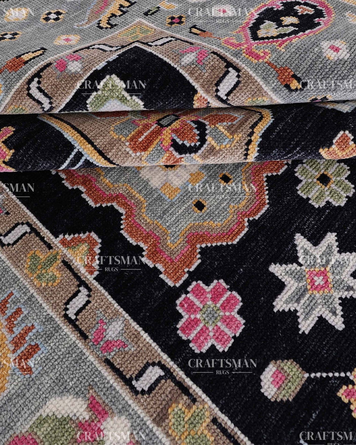 Lumora Wool Hand-Knotted Oushak-Inspired Rug