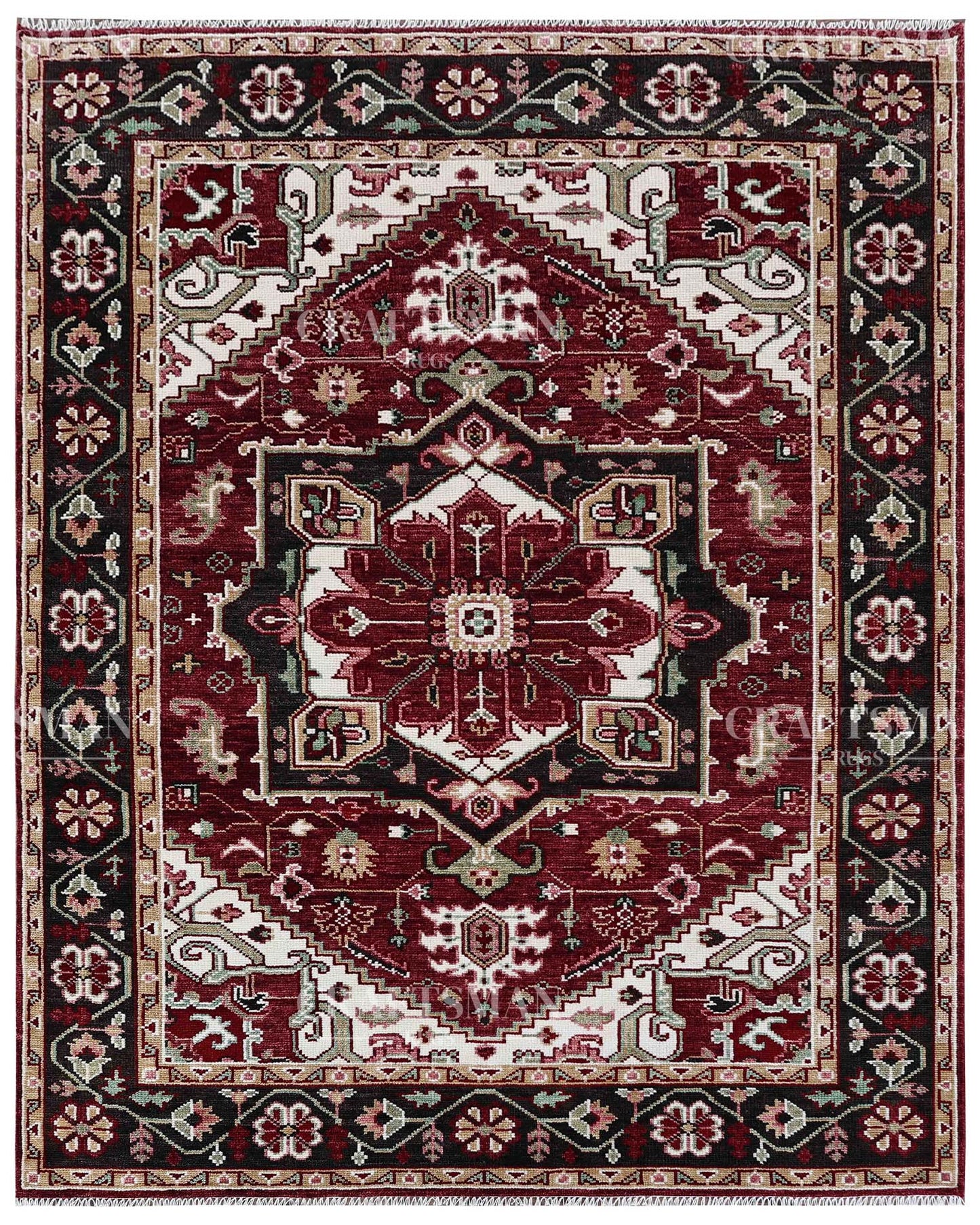 8x10 feet Wool Hand-Knotted Oushak-Inspired Rug | Craftsman Rugs Exclusive