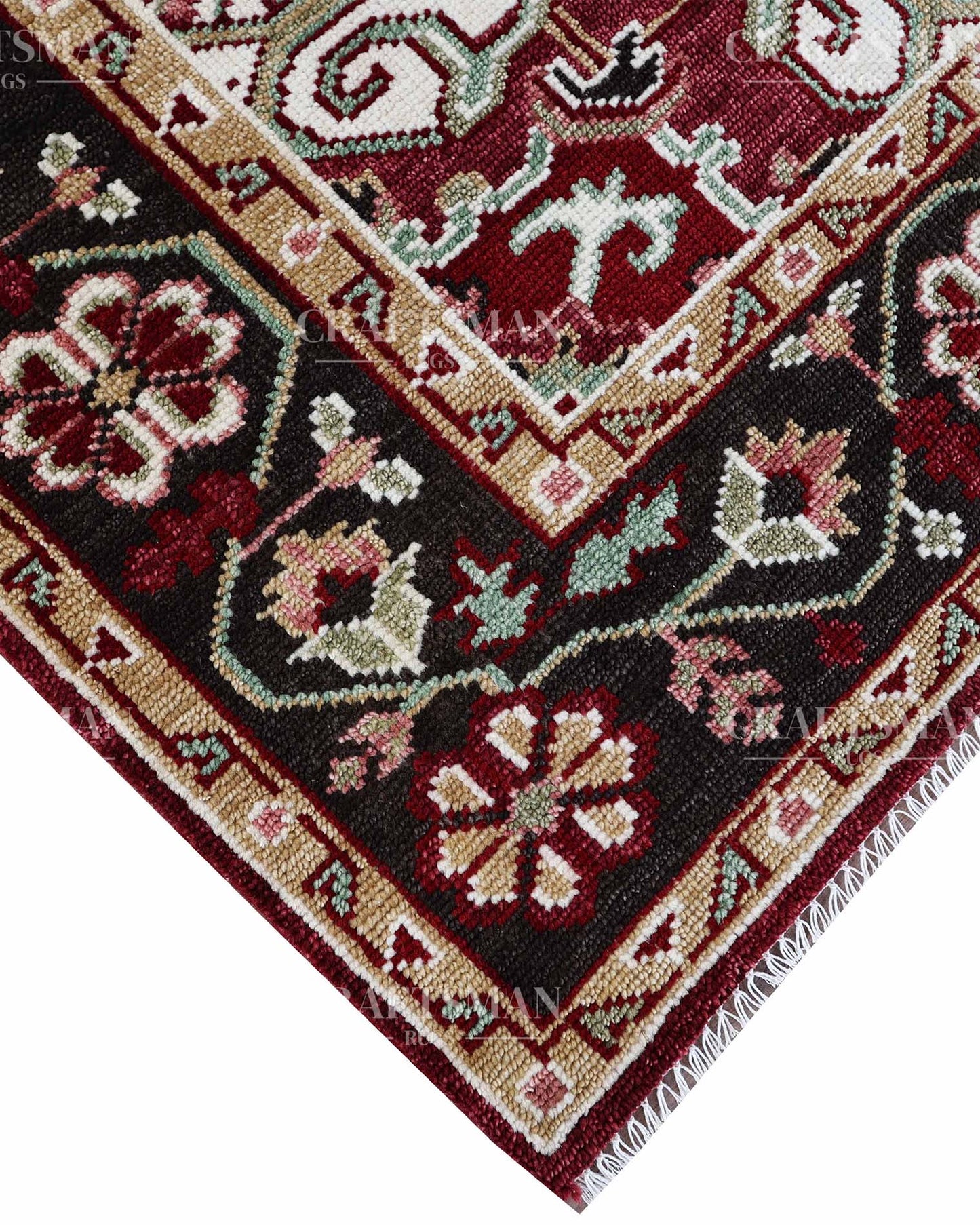 8x10 feet Wool Hand-Knotted Oushak-Inspired Rug | Craftsman Rugs Exclusive