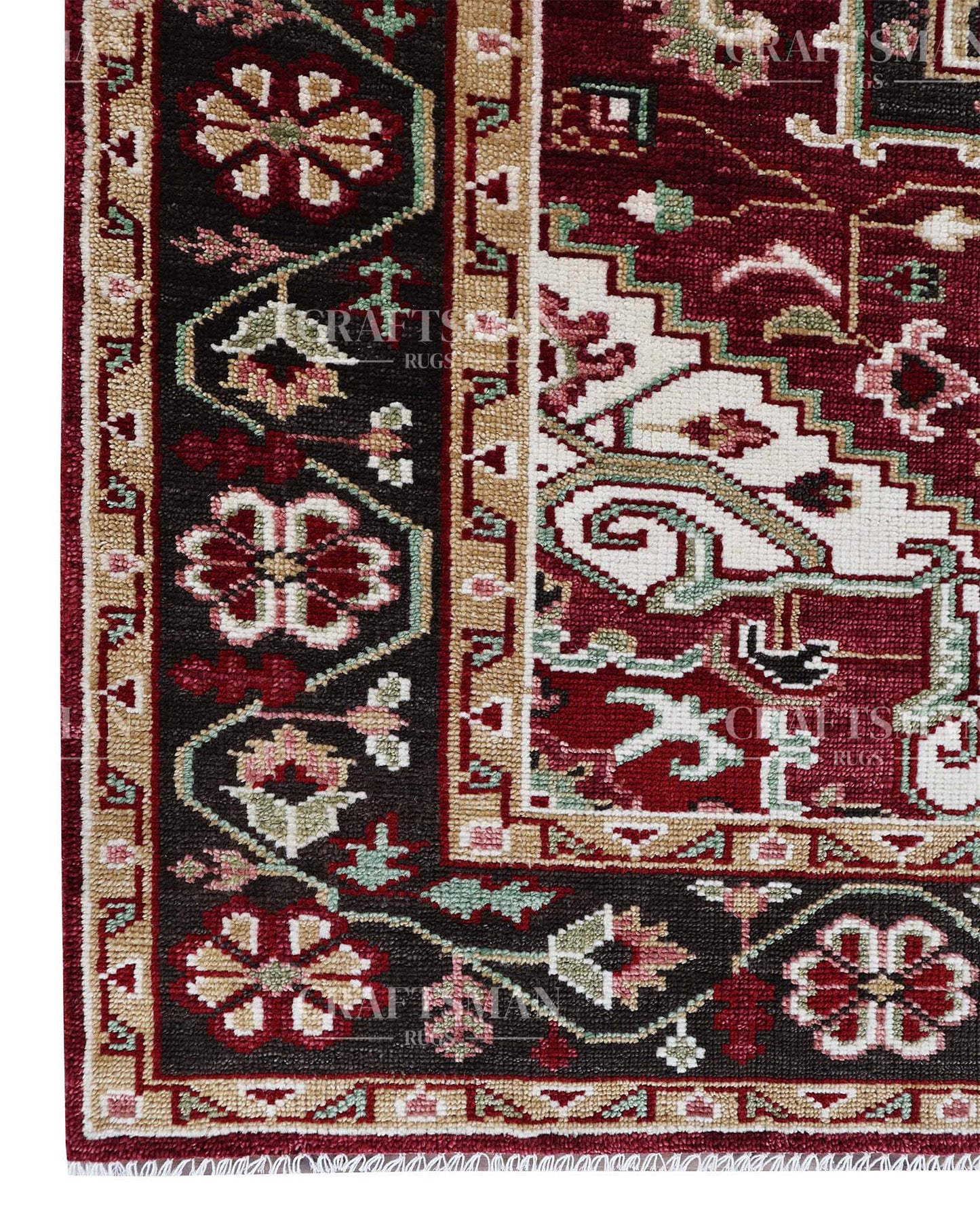 Sevra Wool Hand-Knotted Oushak-Inspired Rug