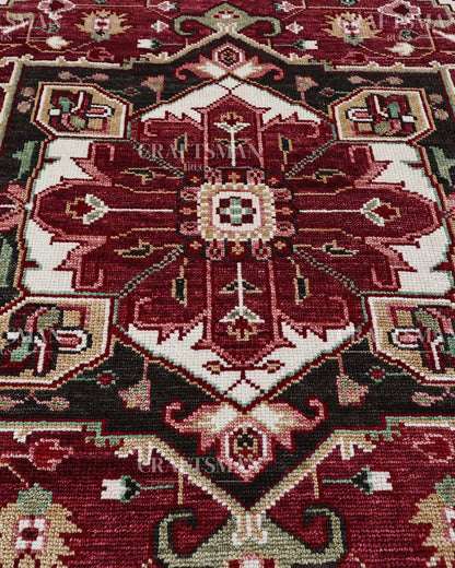 8x10 feet Wool Hand-Knotted Oushak-Inspired Rug | Craftsman Rugs Exclusive