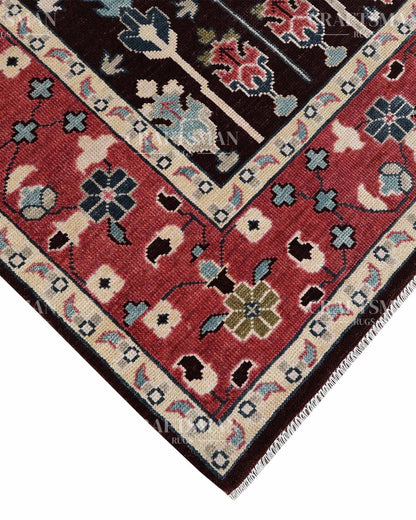 Dorvis Wool Hand-Knotted Oushak-Inspired Rug