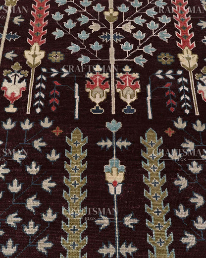 Dorvis Wool Hand-Knotted Oushak-Inspired Rug