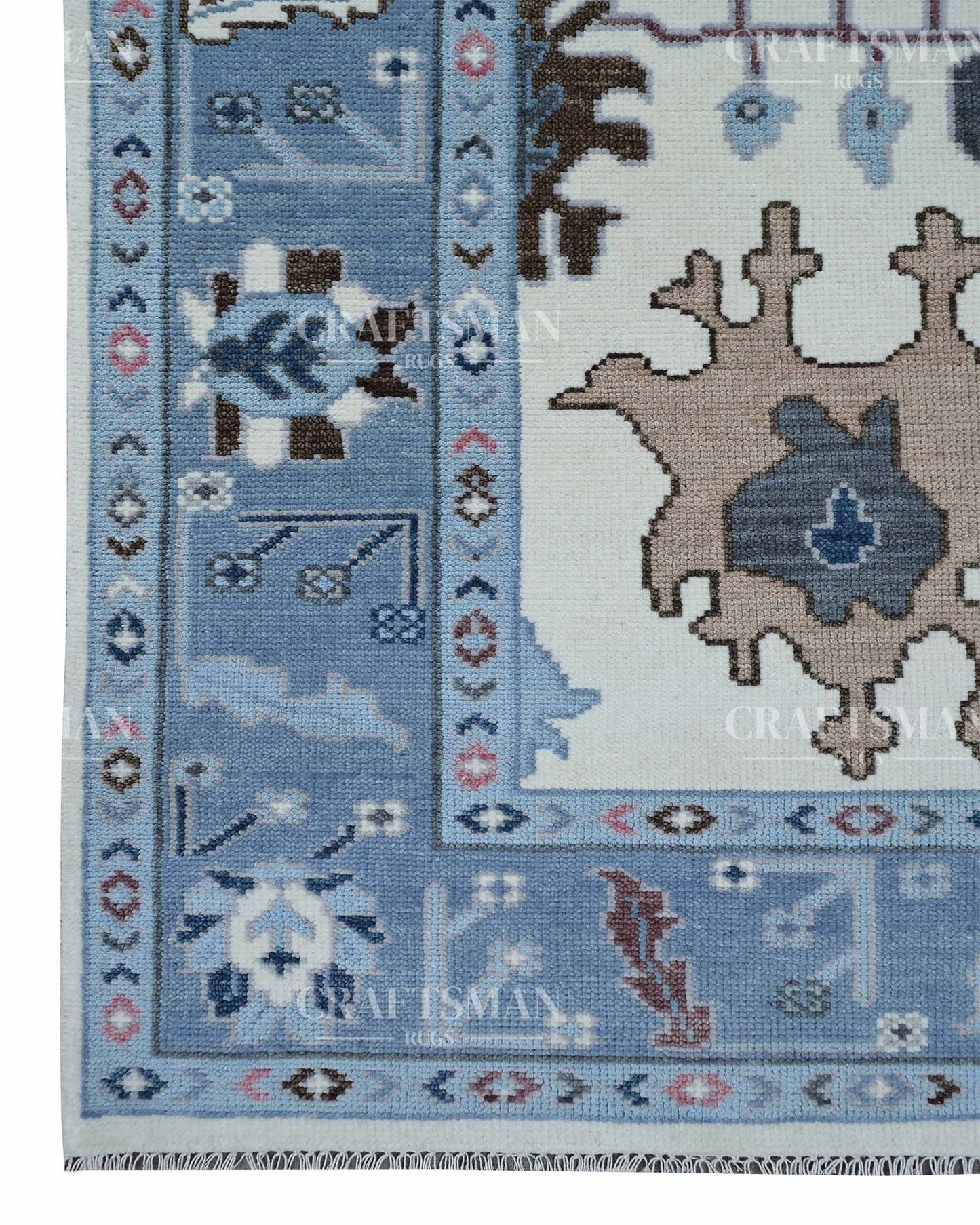 Elnor Wool Hand-Knotted Oushak-Inspired Rug