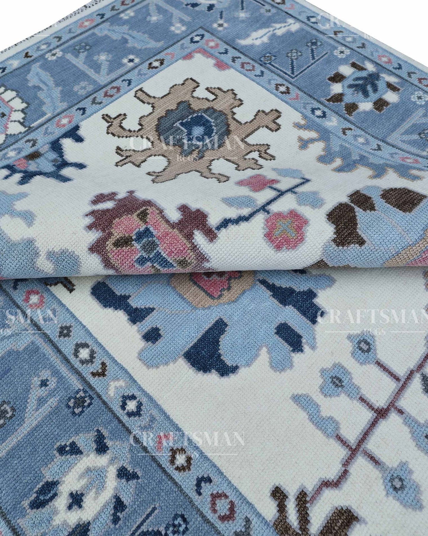 Elnor Wool Hand-Knotted Oushak-Inspired Rug