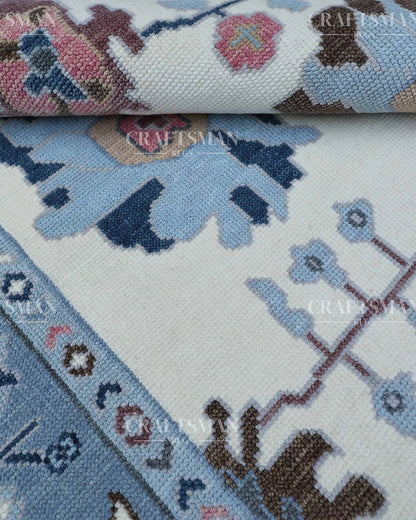 Elnor Wool Hand-Knotted Oushak-Inspired Rug
