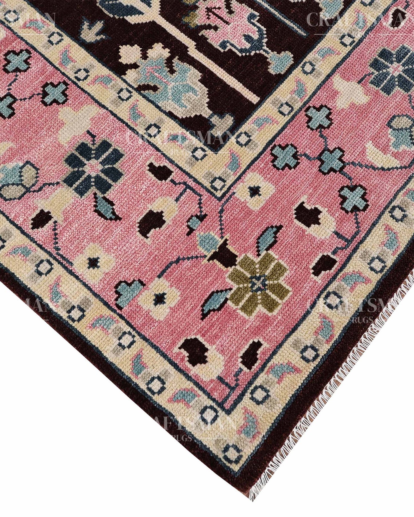 Sovrin Wool Hand-Knotted Oushak-Inspired Rug
