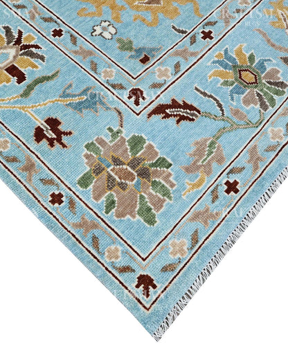 Calven Wool Hand-Knotted Oushak-Inspired Rug