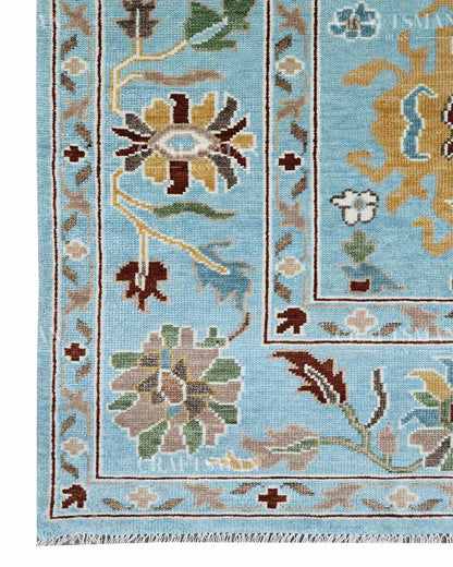 Calven Wool Hand-Knotted Oushak-Inspired Rug