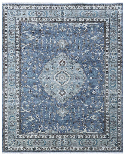 Irvon Wool Hand-Knotted Oushak-Inspired Rug