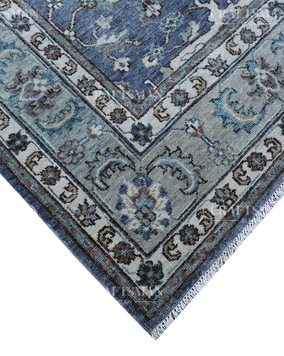 Irvon Wool Hand-Knotted Oushak-Inspired Rug