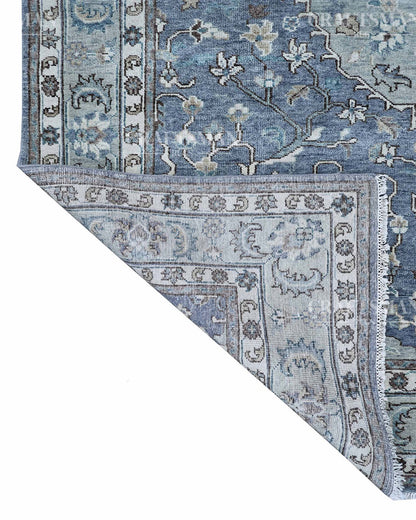 Irvon Wool Hand-Knotted Oushak-Inspired Rug