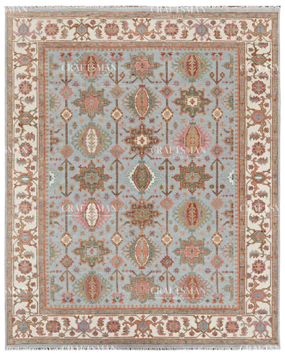 8x10 feet Wool Hand-Knotted Oushak-Inspired Rug | Craftsman Rugs Exclusive