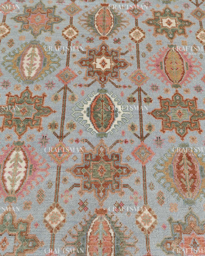 Verdura Wool Hand-Knotted Oushak-Inspired Rug