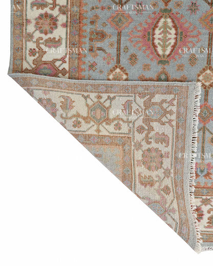Verdura Wool Hand-Knotted Oushak-Inspired Rug