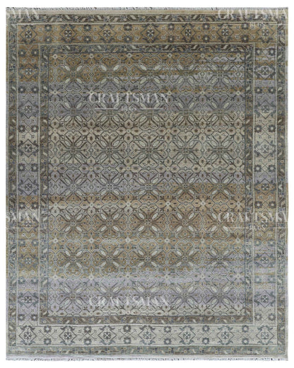 Yavros Wool Hand-Knotted Oushak-Inspired Rug