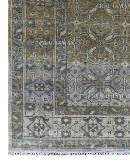 Yavros Wool Hand-Knotted Oushak-Inspired Rug