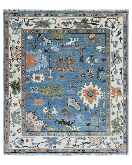 Ormal Wool Hand-Knotted Oushak-Inspired Rug