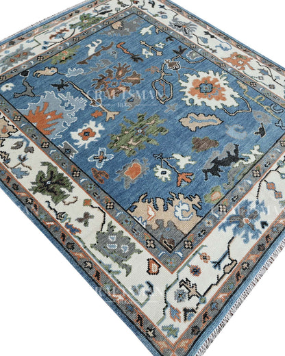 Ormal Wool Hand-Knotted Oushak-Inspired Rug