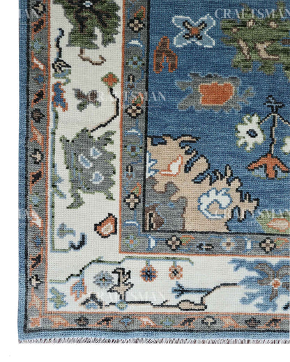 Ormal Wool Hand-Knotted Oushak-Inspired Rug