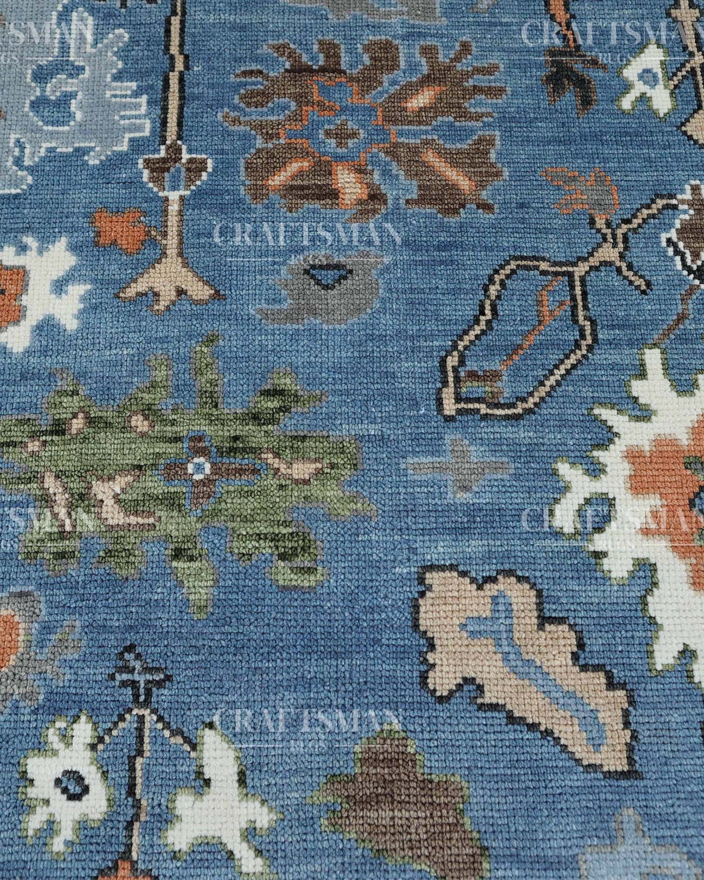 Ormal Wool Hand-Knotted Oushak-Inspired Rug