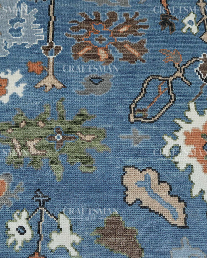 Ormal Wool Hand-Knotted Oushak-Inspired Rug