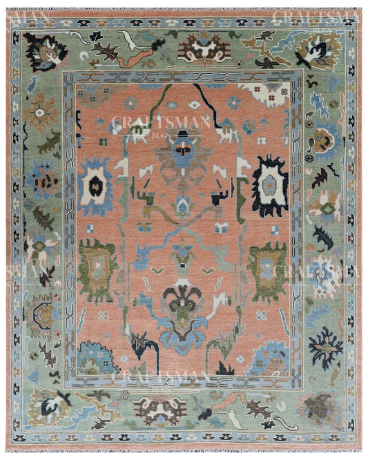 Velric Wool Hand-Knotted Oushak-Inspired Rug
