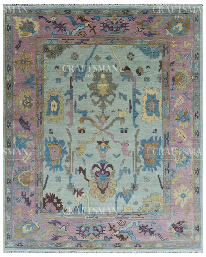Auron Wool Hand-Knotted Oushak-Inspired Rug