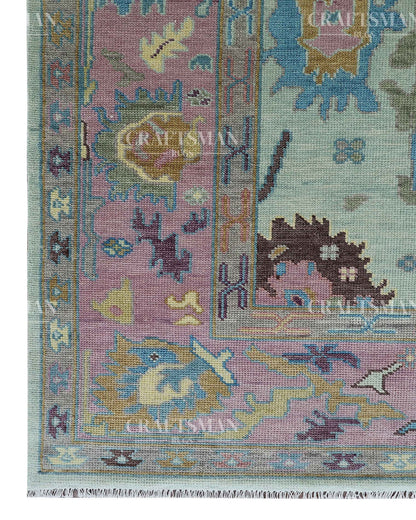 Auron Wool Hand-Knotted Oushak-Inspired Rug