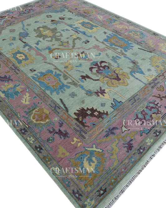 Auron Wool Hand-Knotted Oushak-Inspired Rug