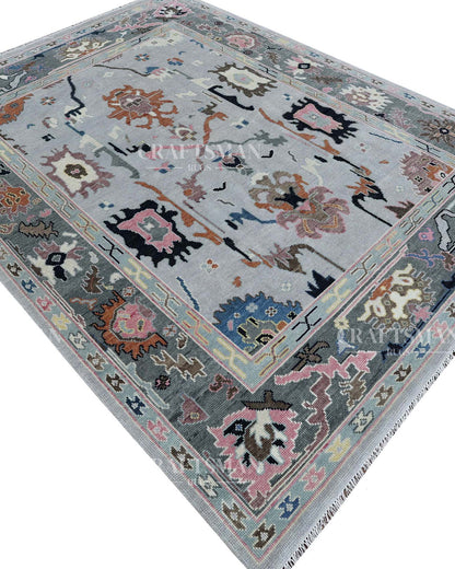 Corven Wool Hand-Knotted Oushak-Inspired Rug