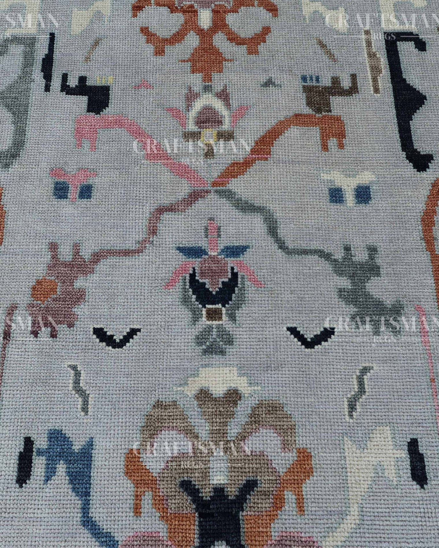 Corven Wool Hand-Knotted Oushak-Inspired Rug