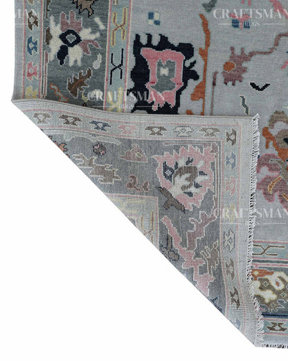Corven Wool Hand-Knotted Oushak-Inspired Rug