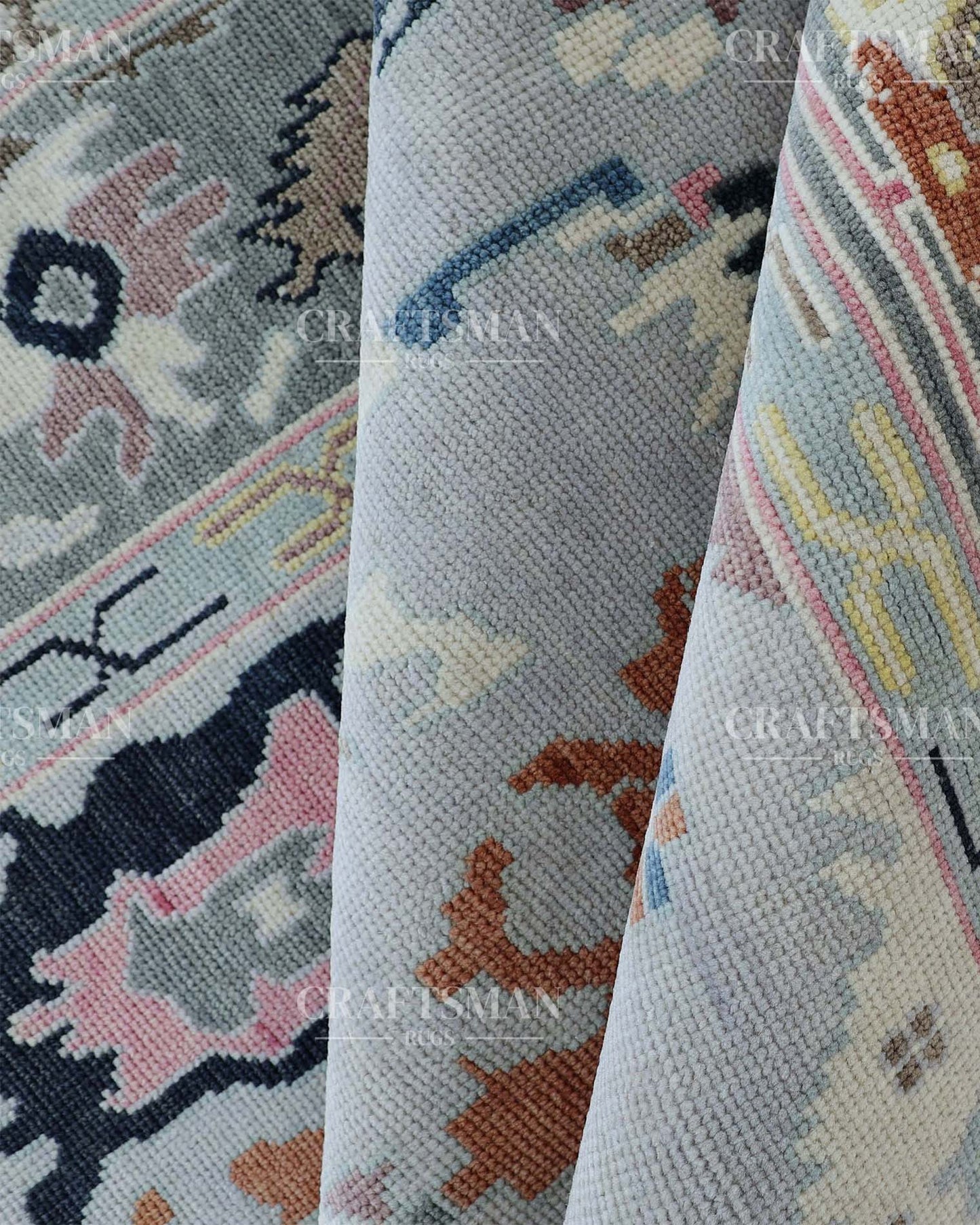 Corven Wool Hand-Knotted Oushak-Inspired Rug