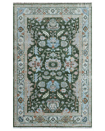 Lysor  Wool Hand-Knotted Oushak-Inspired Rug