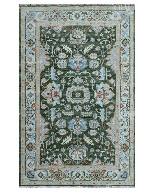 Lysor  Wool Hand-Knotted Oushak-Inspired Rug